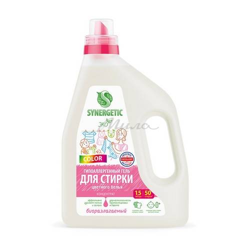 Гель для стирки SYNERGETIC Color биоразлагаемый концентрированный, 1.5 л
