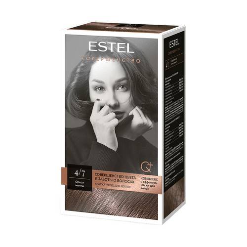 Краска-уход для волос ESTEL Совершенство, тон 4/7 шатен коричневый