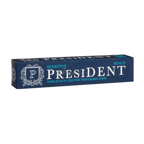 Паста зубная PRESIDENT Sensitive RDA 25, 75 г