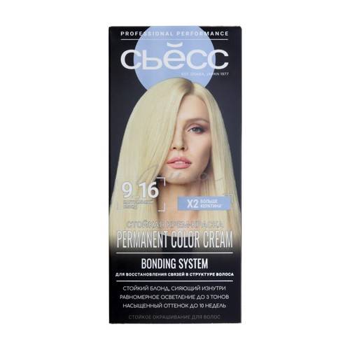 Крем-краска для волос СЬЁСС Permanent Color Cream стойкое окрашивание, тон 9_16