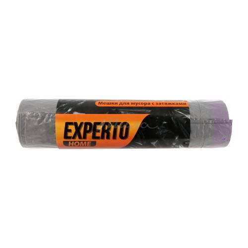 Мешки для мусора EXPERTO с затяжками, 60 л, 20 шт