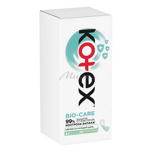 Прокладки ежедневные KOTEX Био-кэа Экстра тонкие, 20 шт #2