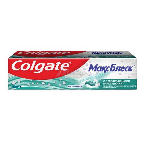 Паста зубная COLGATE Макс Блеск Кристальная мята отбеливающая, 100 мл #4