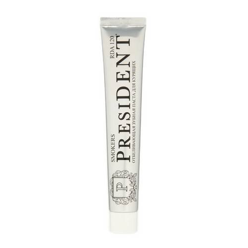 Паста зубная PRESIDENT Smokers, 75 г