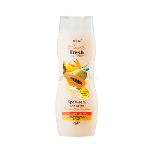Крем-гель для душа ВИТЭКС Exotic Fresh Папайя и райский цветок, 515 мл