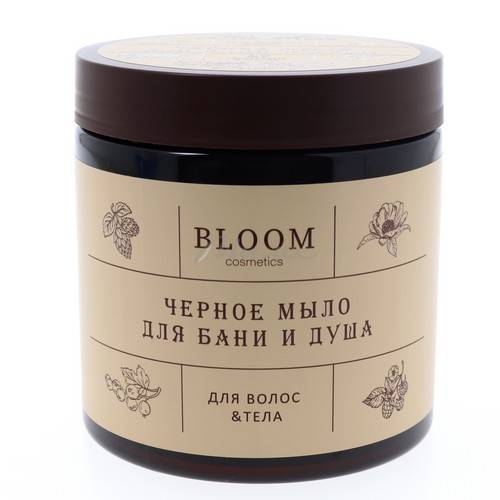 Мыло для бани и душа BLOOM Cosmetics Сила природы черное, 500 мл