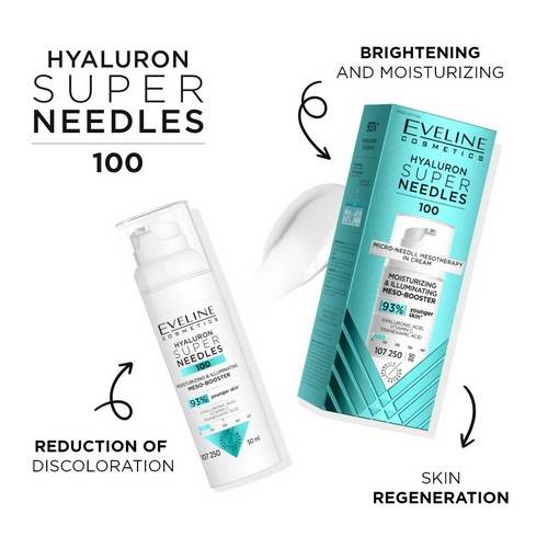 Мезо-бустер для лица EVELINE Cosmetics Super Needles Гиалурон 100, 50 мл #2