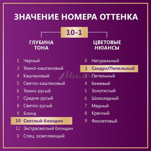 Крем-краска для волос ПАЛЕТТ стойкая, тон C10(10-1) Серебристый блондин #10