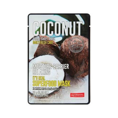 Маска для лица DERMAL It’s Real Superfood c кокосом, 25 г