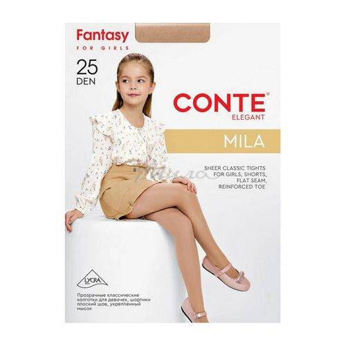 Колготки детские полиамидные CONTE Elegant Mila, размер 116-122, natural