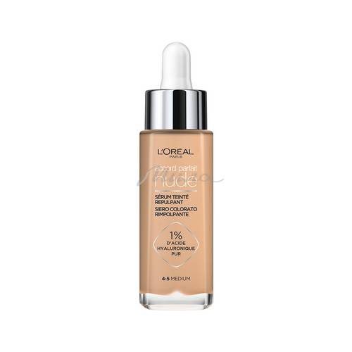 Сыворотка тональная для лица L`Oreal Paris Accord Parfait Nude гиалуроновая, тон 4-5