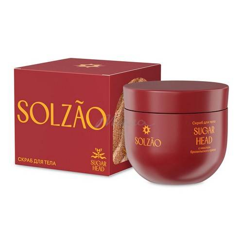 Скраб для тела SOLZAO Sugar Head с маслом бразильского ореха, 250 мл