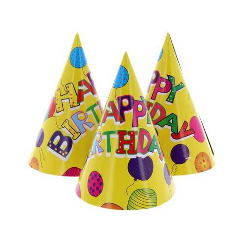 Набор праздничных колпаков Happy Birthday, 6 шт, арт. 7012305709 #2