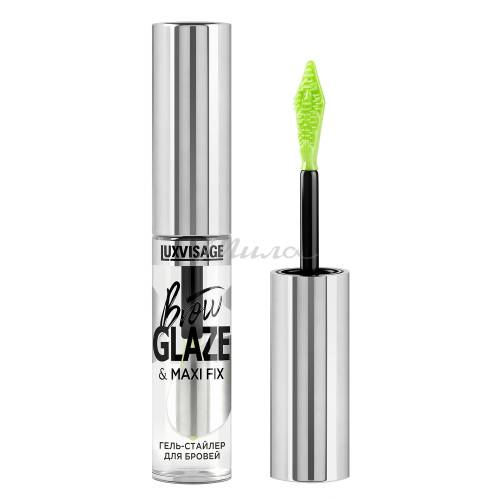 Гель-стайлер для бровей LUXVISAGE Brow Glaze & Maxi Fix, 6 г