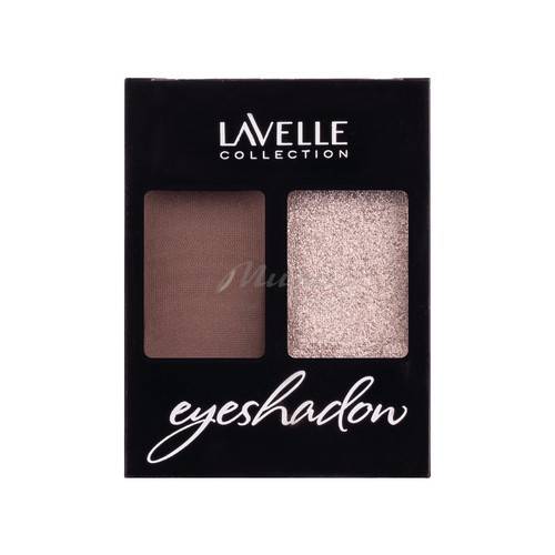 Тени для век LAVELLE Collection ES 32 двухцветные, тон 01 коричневый тауп/металлик