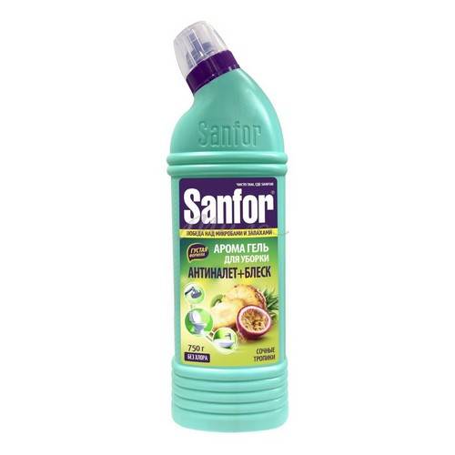 Гель для чистки сантехники SANFOR Арома Сочные тропики, 750 г