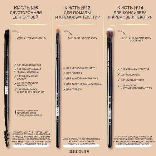 Кисть косметическая №13 RELOUIS PRO Lip Liner & Сreamy Textures Brush для помады и кремовых текстур #2