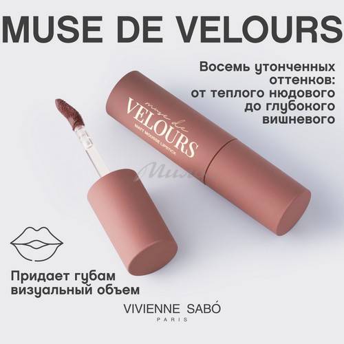 Помада для губ муссовая VIVIENNE SABO Muse de velours, тон 01 #4