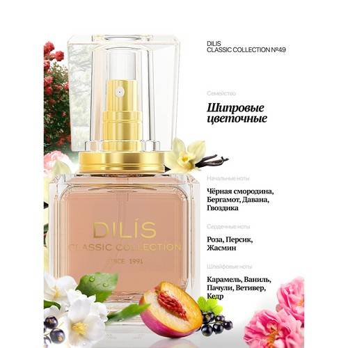 Духи DILIS Classic Collection № 49 для женщин, 30 мл #3
