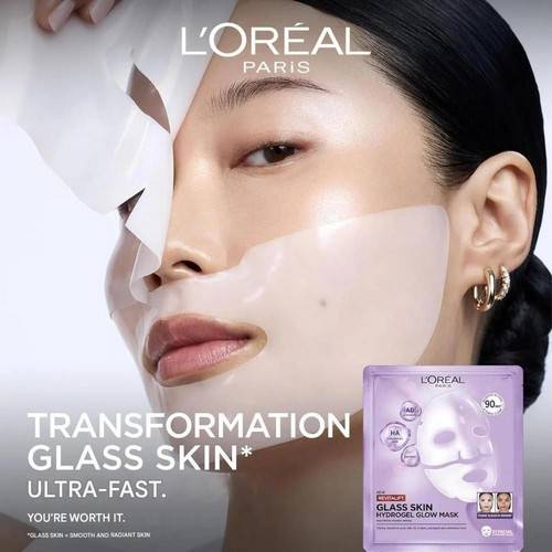 Маска для сияния кожи лица L'OREAL PARIS Revitalift Glass Skin Гидрогелевая #2