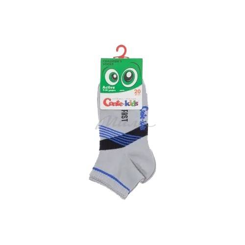 Носки детские CONTE KIDS Active короткие, р.22, 956 светло-серый