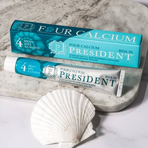 Паста зубная PRESIDENT Four Calcium 50 RDA, 75 г #8