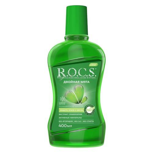 Ополаскиватель для полости рта R.O.C.S Двойная мята, 400 мл #2