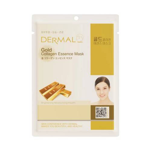 Маска тканевая для лица DERMAL с коллоидным золотом и коллагеном, 23 г