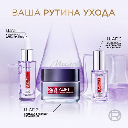 Сыворотка для кожи вокруг глаз L'OREAL Revitalift Филлер + Гиалуроновая кислота, 20 мл #6