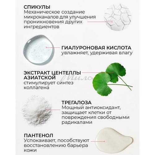 Сыворотка для лица INSTITUTE ESTELARE Увлажняющая со спикулами и гиалуроновым комплексом, 8 г #4