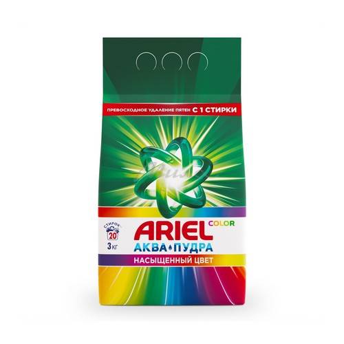 Порошок стиральный ARIEL Color Чистота Deluxe автомат, 3 кг