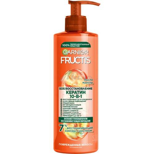 Крем для волос FRUCTIS SOS Спасатель 10в1 несмываемый комплексный, 400 мл