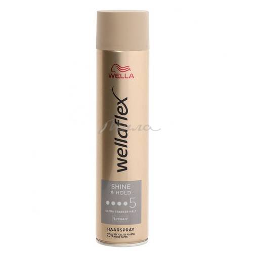 Лак для волос WELLAFLEX Shine & Hold Сияние и фиксация ультра сильной фиксации”, 250 мл