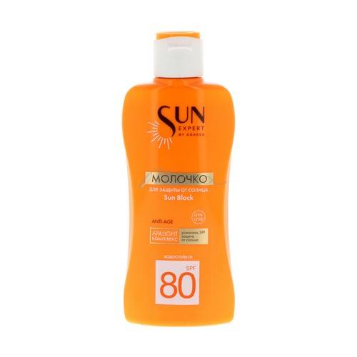 Молочко для защиты от солнца KRASSA Sun Expert, SPF 80 , 180 мл