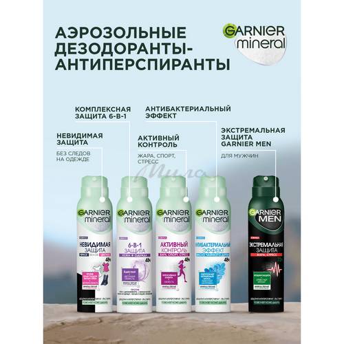 Дезодорант-антиперспирант спрей GARNIER Mineral Невидимый Свежесть Алоэ, 150 мл #23