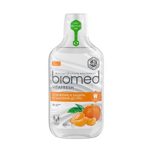 Ополаскиватель для полости рта BIOMED Vitafresh пенный комплексный, 500мл