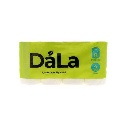 Бумага туалетная DALA, 4 слоя, 8 рулонов #2