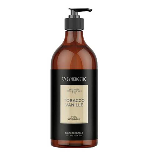 Гель для душа SYNERGETIC Tobacco-Vanille парфюмированный, 750 мл