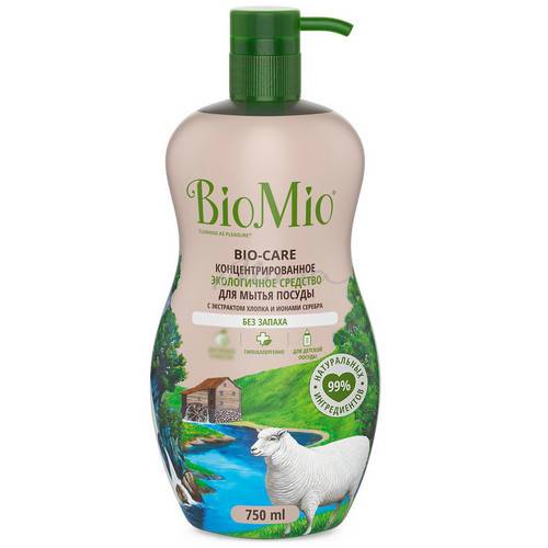 Средство для мытья посуды, овощей и фруктов BioMio BIO-CARE БЕЗ ЗАПАХА, 750 мл #2
