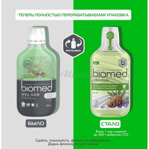 Ополаскиватель для полости рта BIOMED Well Gum комплексный, 500мл #6