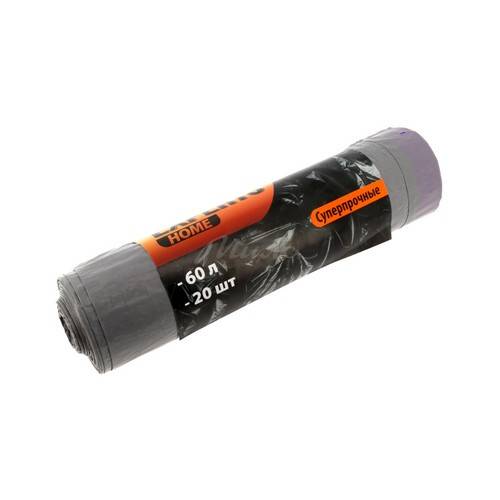 Мешки для мусора EXPERTO с затяжками, 60 л, 20 шт #3