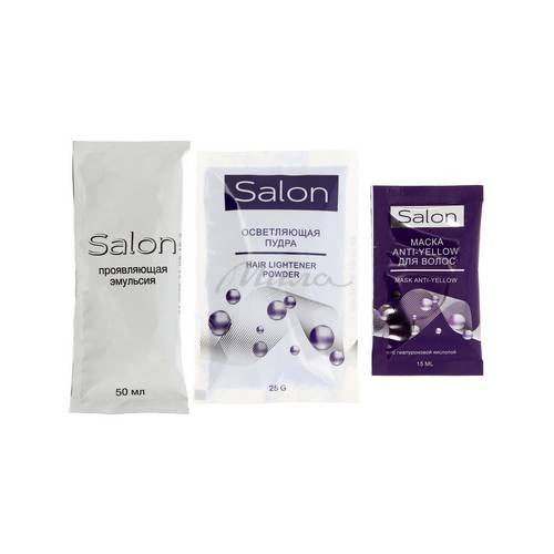 Средство для осветления волос SALON Ultra Blond Пудра осветляющая + Эмульсия проявляющая 9%,  90 г #5