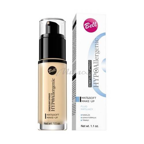 Тональный флюид BELL Hypoallergenic гипоаллергенный матирующий, тон N2