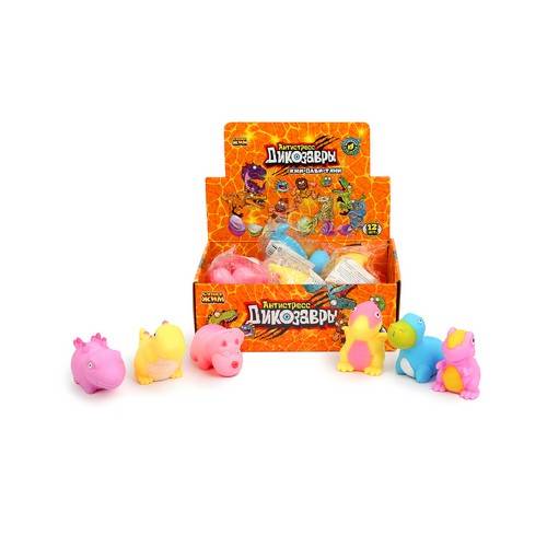 Игрушка антистресс СУПЕР ЖИМ Динозавры, арт. С52867-RU