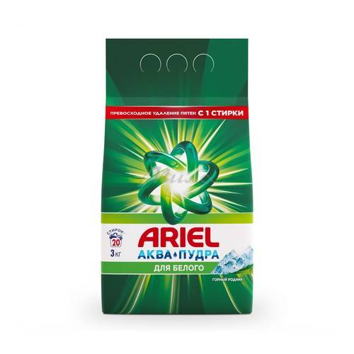 Порошок стиральный ARIEL Чистота Deluxe Горный родник автомат, 3 кг