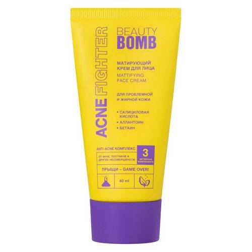 Крем для лица BEAUTY BOMB Acne Fighter матирующий для жирной и проблемной кожи, 40 мл
