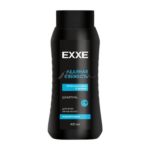 Шампунь мужской для волос EXXE Fresh Ледяная свежесть, тонизирующий, 400 мл