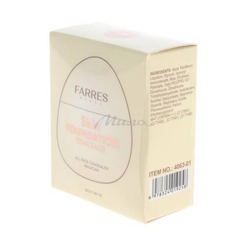 Тональная основа для лица FARRES Skin Foundation Concealer, тон 01 #4