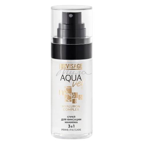Спрей для фиксации макияжа LUXVISAGE Aqua Veil Hyaluron Complex 3 в 1, 68 мл