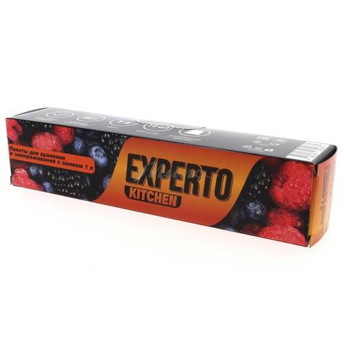 Пакеты для хранения и замораживания EXPERTO с замком-слайдером, 1 л, 10 шт #2